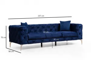 Trojmiestna pohovka Como - Navy Blue