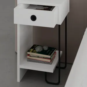 Nočný stolík Sirius Left - White v2