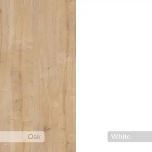 Nočný stolík Ema - Sapphire Oak, White