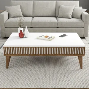 Konferenčný stolík Milan - Walnut, White