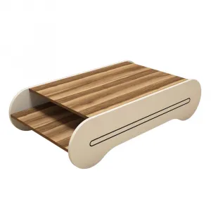 Konferenčný stolík Cool - Walnut, Cream