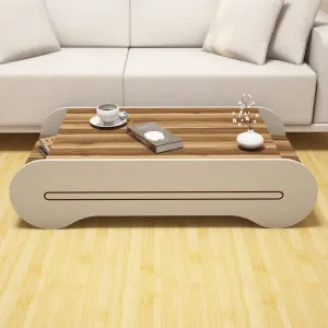 Konferenčný stolík Cool - Walnut, Cream