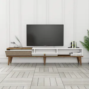 TV stolík Milan Alt - Walnut, White