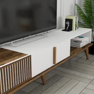 TV stolík Milan Alt - Walnut, White