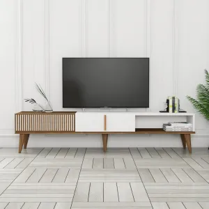 TV stolík Milan Alt - Walnut, White