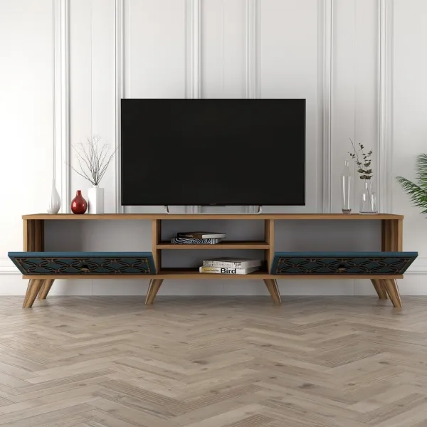 TV stolík Class - Walnut, Chalcedony