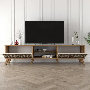 TV stolík Class - Walnut, Cream