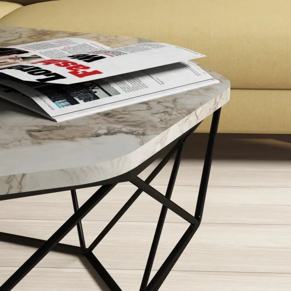 Konferenčný stolík Diamond - White Marble