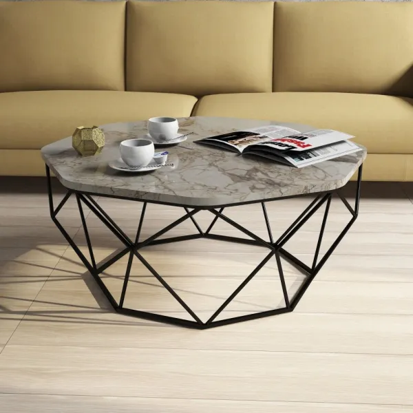 Konferenčný stolík Diamond - White Marble