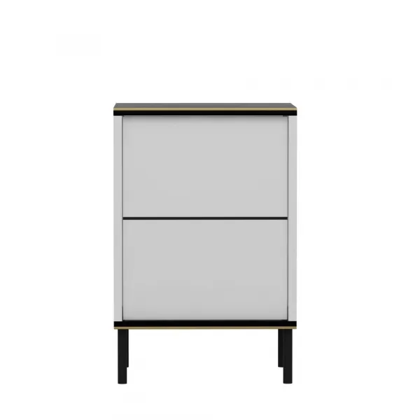 Nočný stolík Imaj - White, Marble