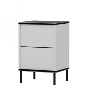 Nočný stolík Imaj - White, Marble