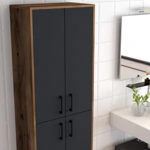 Viacúčelová skrinka Berlin A - Walnut, Anthracite