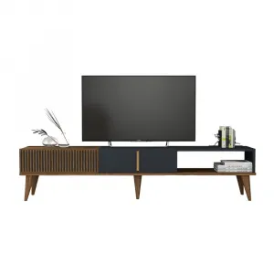 TV stolík Milan Alt - Walnut, Anthracite