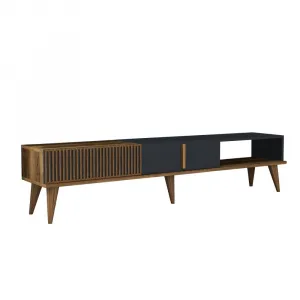 TV stolík Milan Alt - Walnut, Anthracite