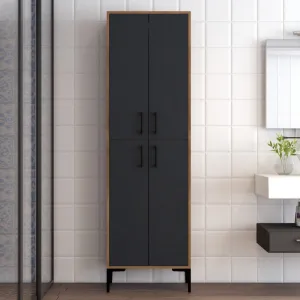 Viacúčelová skrinka Berlin A - Walnut, Anthracite