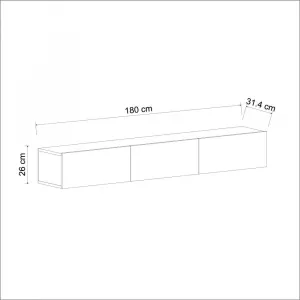 TV stolík Terra - Walnut
