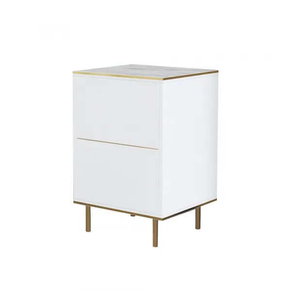 Nočný stolík Imaj - Marble, White
