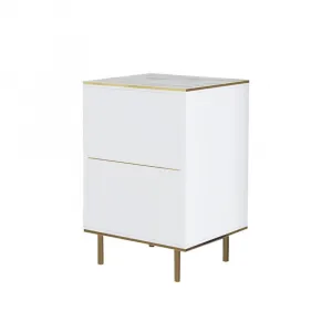 Nočný stolík Imaj - Marble, White