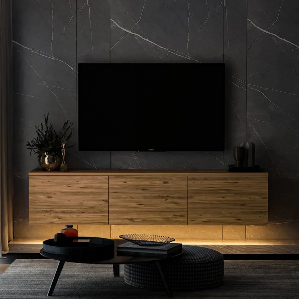 TV stolík Neon Illuminated - Atlantic Pine