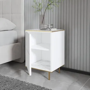 Nočný stolík Imaj - Marble, White