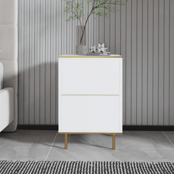 Nočný stolík Imaj - Marble, White