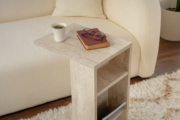 Odkladací stolík Filinta Travertine