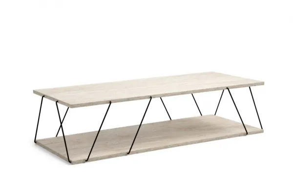 Konferenčný stolík Labranda - Black, Travertine