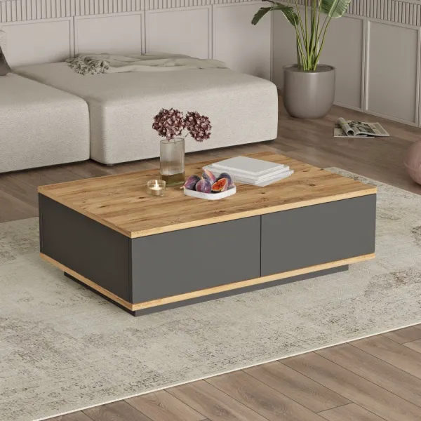 Konferenčný stolík Frem Anthracite and Atlantic Pine
