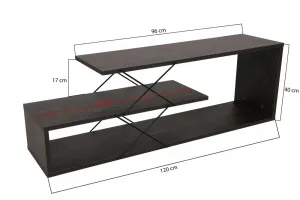 TV stolík Zigzag - Dark Brown
