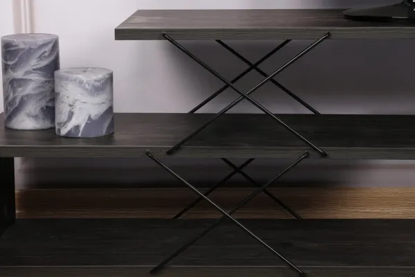 TV stolík Zigzag - Dark Brown