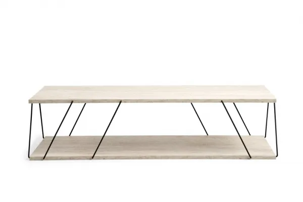 Konferenčný stolík Labranda - Black, Travertine