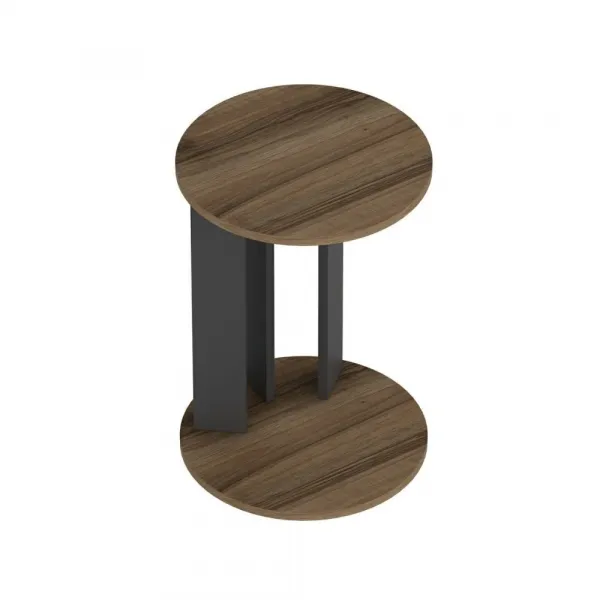 Príručný stolík / Odkladací stolík Ema - Walnut, Anthracite