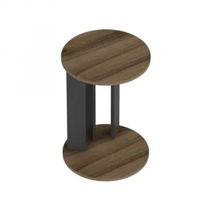 Príručný stolík / Odkladací stolík Ema - Walnut, Anthracite