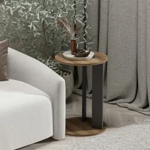 Príručný stolík / Odkladací stolík Ema - Walnut, Anthracite