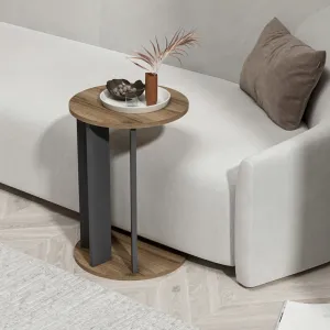 Príručný stolík / Odkladací stolík Ema - Walnut, Anthracite