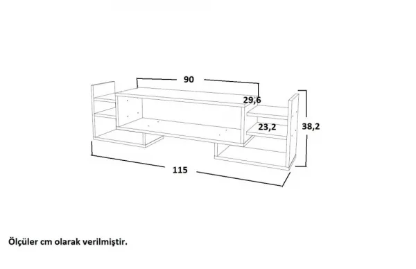 TV skrinka / Obývacia stena Sema - White