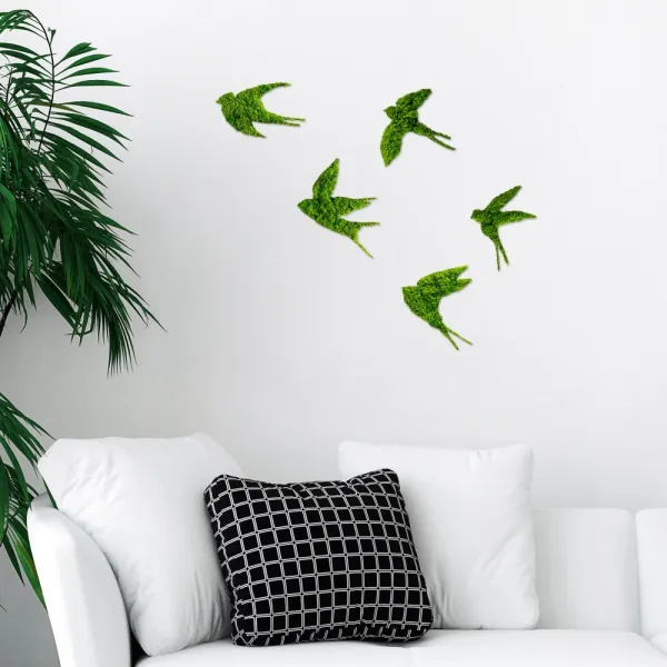 Dekoratívny kovový doplnok na stenu Swallows
