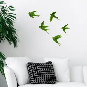 Dekoratívny kovový doplnok na stenu Swallows