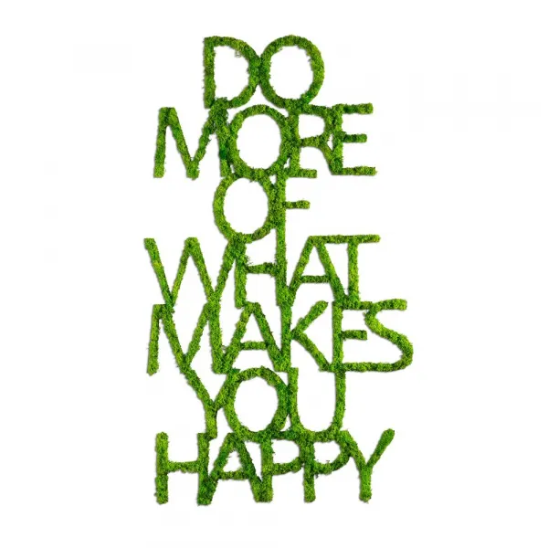 Dekoratívny kovový doplnok na stenu Do More Of What Makes You Happy