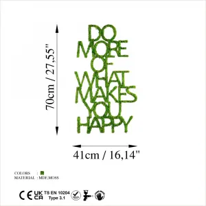 Dekoratívny kovový doplnok na stenu Do More Of What Makes You Happy