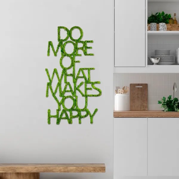 Dekoratívny kovový doplnok na stenu Do More Of What Makes You Happy
