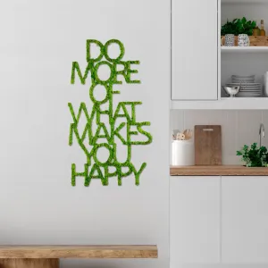 Dekoratívny kovový doplnok na stenu Do More Of What Makes You Happy
