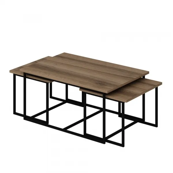 Sada odkladacích stolíkov (3 kusy) Levada - Walnut