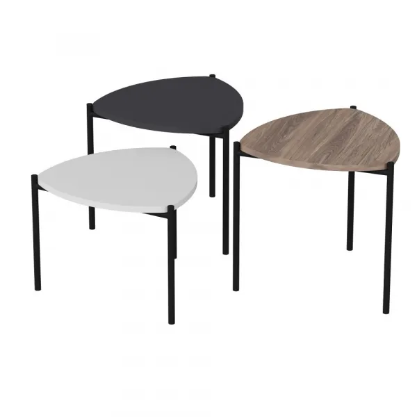 Sada odkladacích stolíkov (3 kusy) Lenny - Multicolor