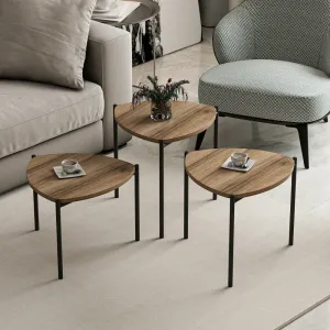 Sada odkladacích stolíkov (3 kusy) Lenny - Walnut