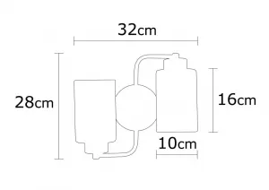 Nástenná lampa Balcova - N-346