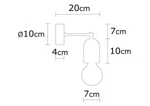 Nástenná lampa Datca - N-934