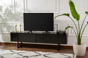 TV stolík Serenity - Wood Black, Black