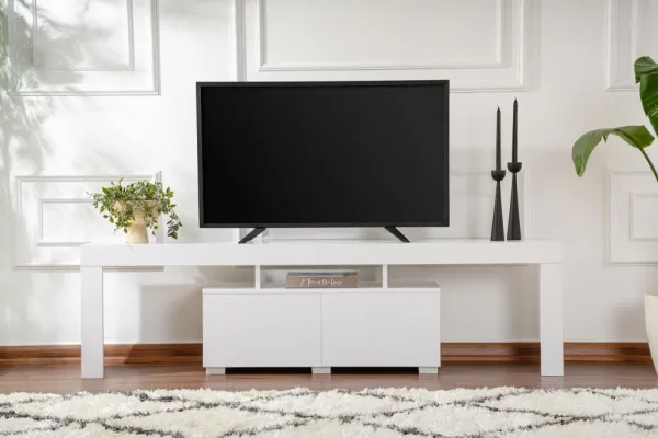 Televízny stolík Enclave Natural White