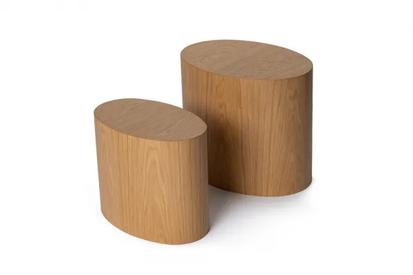 Súprava príručných stolíkov Elipse Set - Oak